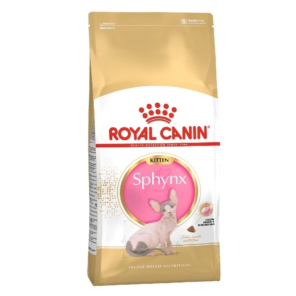 Royal Canin Kitten Sphynx для котят породы Сфинкс, 400 гр. от компании Интернет магазин компании ДАЙМОН - ЗООМАРКЕТ - фото 1