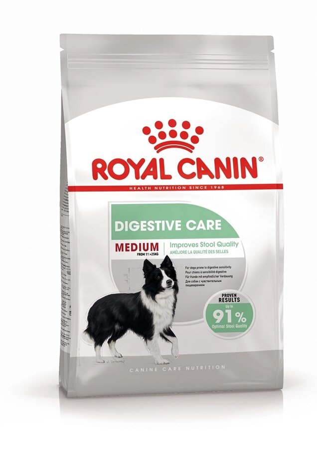 Royal Canin Medium Digestive Care сухой корм для собак средних пород с чувствительным пищеварением, 3 кг. от компании Интернет магазин компании ДАЙМОН - ЗООМАРКЕТ - фото 1