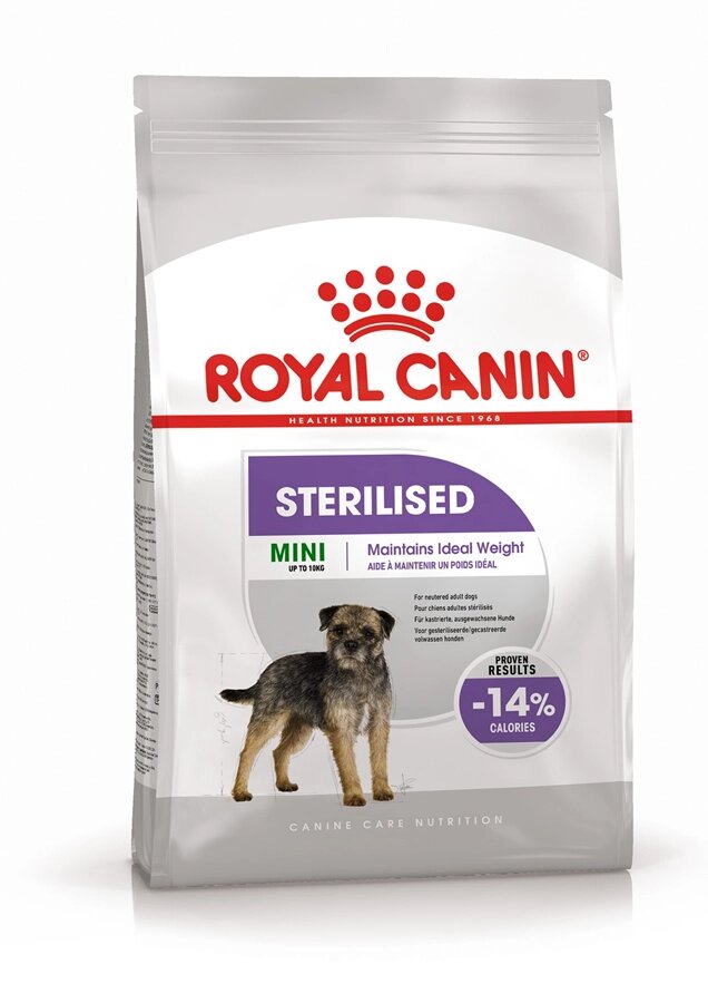 Royal Canin Mini Sterilised Adult сухой корм для взрослых стерилизованных собак мелких пород. от компании Интернет магазин компании ДАЙМОН - ЗООМАРКЕТ - фото 1