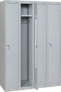 Шкаф металлический для одежды 4-х секционный "ШМ-4"