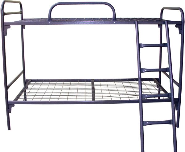 Кровать металлическая усиленная (1 перемычки + лестница с ограничителем)3КС-0У&quot; - описание