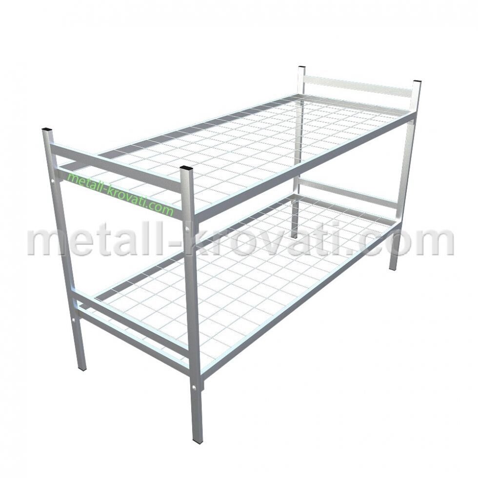 Кровать металлическая двухъярусная  сетка сварная 100*100мм &quot;2КС-0&quot; Эконом-класс - выбрать