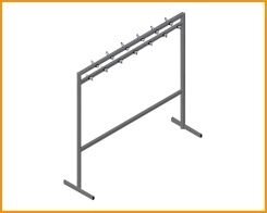 Вешалка напольная двухсторнняя для одежды, 26 мест