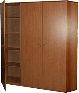 Шкаф 3-створчатый для одежды, из ДСП, комбинированный 0,4мм "ШО-3" от компании ООО "Металл-кровати" - фото 1