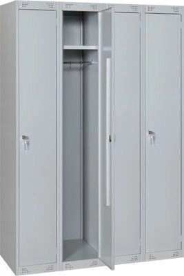 Шкаф металлический для одежды 4-х секционный "ШМ-4" от компании ООО "Металл-кровати" - фото 1