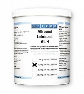 AL-H 1000 (1кг) Высокотемпературная жировая смазка для пищевой промышленности, без вкуса и запаха. t°от -40С д