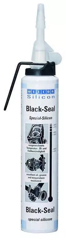 Black Seal (200мл) Спец-силикон. Герметик. Пресс-баллон. Черный. от компании ООО "Мит-Сервис". - фото 1