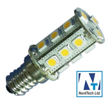 Лампа светодиодная для холодильника шарп LED E12 220-240v 4w 51SMD2835 18x54 от компании ООО "Мит-Сервис". - фото 1