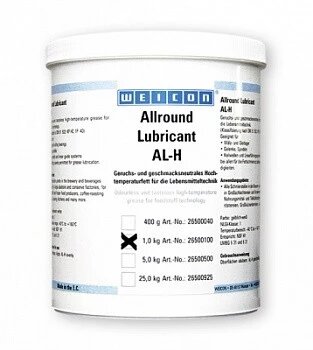AL-H 1000 (1кг) Высокотемпературная жировая смазка для пищевой промышленности, без вкуса и запаха. t°от -40С д - описание