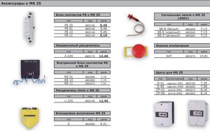 Аксессуары к автоматическим выключателям для защиты двигателей MS 25