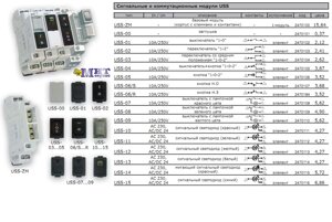 Релейное оборудование ETIREL / Сигнальные и коммутационные модули USS