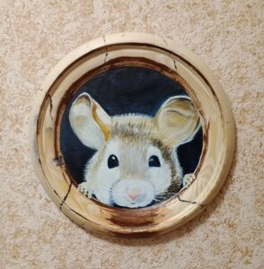 Картина маслом на холсте "Мышка"