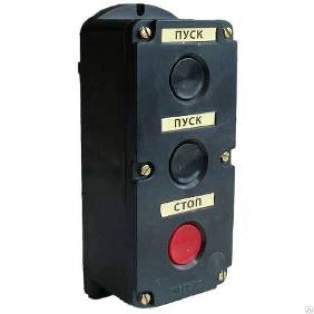 Пост кнопочный ПКЕ 222/3 кнопки красная/ две черных без фиксации IP54 - преимущества