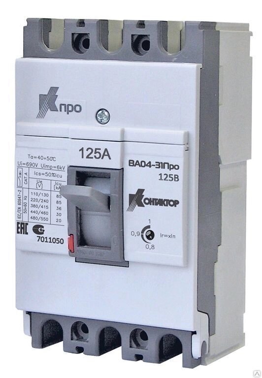 Выключатель автоматический ВА04-31 Про 3p 80А Icu-10kA к Контактор - распродажа