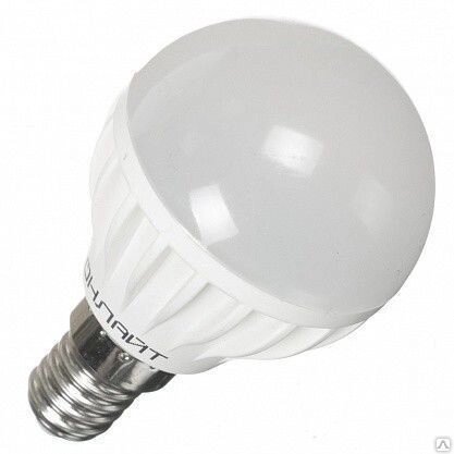 Лампа светодиодная LED 8вт 4000К 600Лм Е27 Шар Россия - распродажа