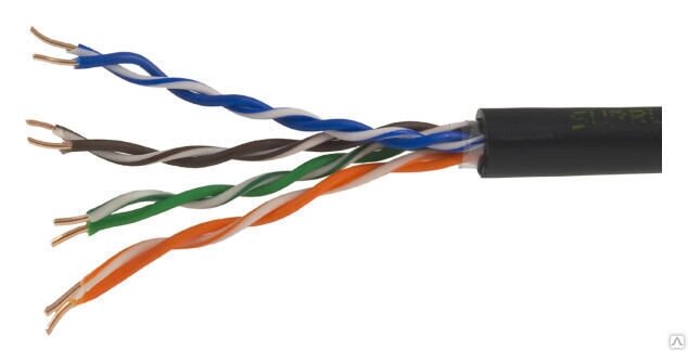 Витая пара кабель UTP 4х2х0,51  кат.5е внешн. Cu (упак. 305м) от компании ООО «Электрокомплект» - фото 1