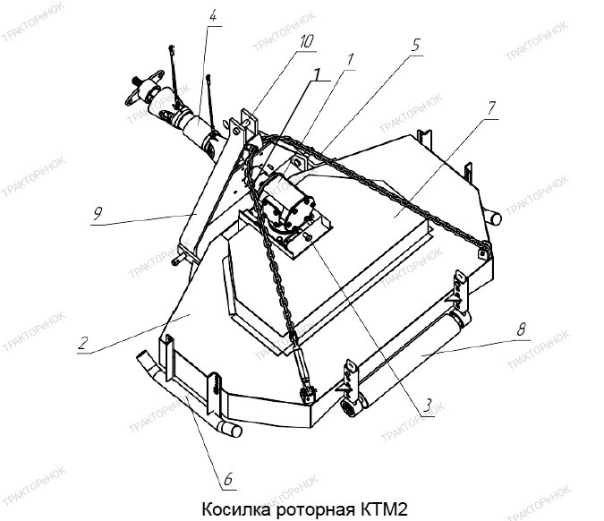 Цепь косилки роторной КТМ-2 МТЗ-082/112Н/132Н/152Н