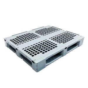 Пластиковый поддон 1200х1000х157 мм перфорированный на 5 полозьях IR 1210P-5R в Ростовской области от компании ООО "ПаллетПласт"