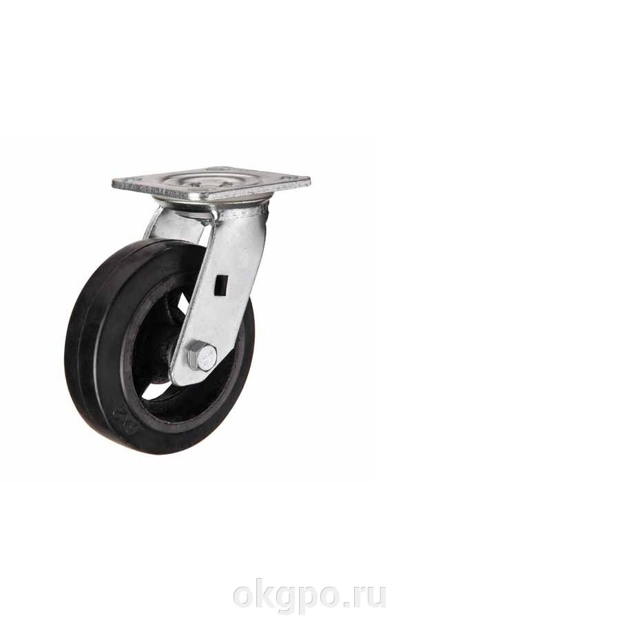 Колесо большегрузное поворотное, литая резина, чугун 100 мм (SCd42/SCd100) от компании Компания "ГПО" - фото 1