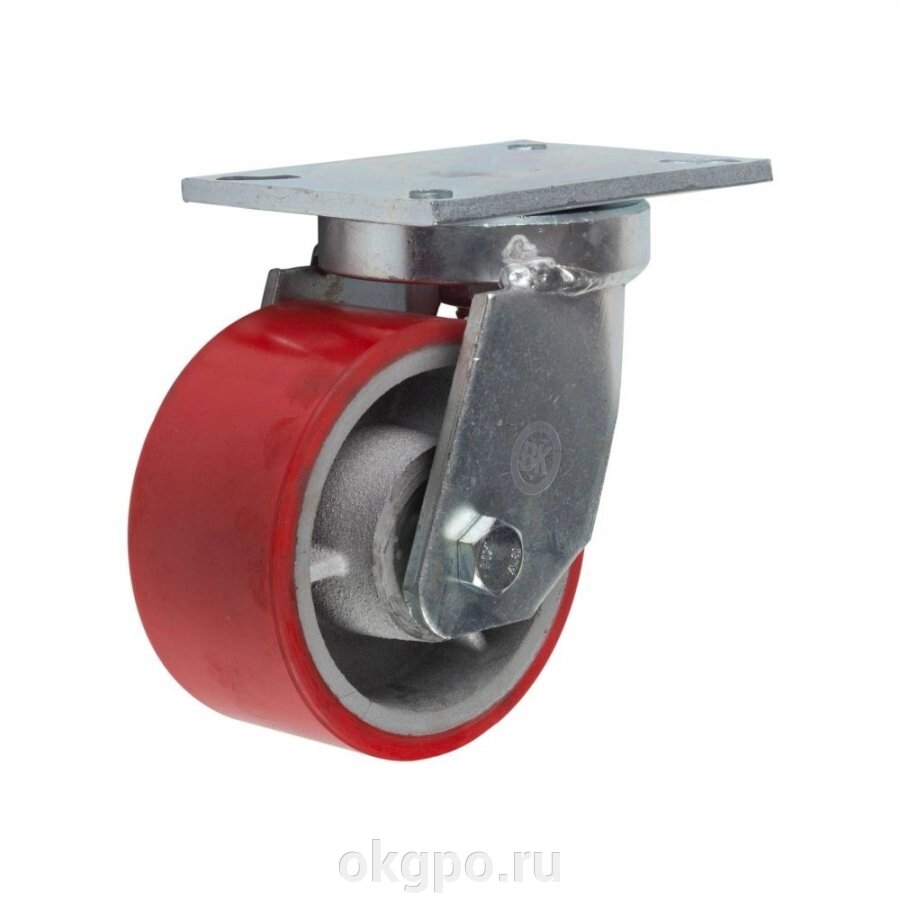 Колесо полиуретан поворотное (диаметр 150 мм, г/п 1200 кг) от компании Компания "ГПО" - фото 1