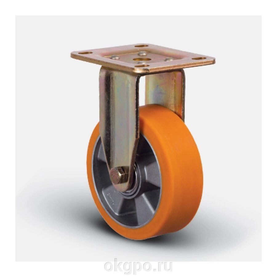 Колесо полиуретановое, диск алюминий, неповоротное 125 мм ( ED02-ABP-125 ) от компании Компания "ГПО" - фото 1