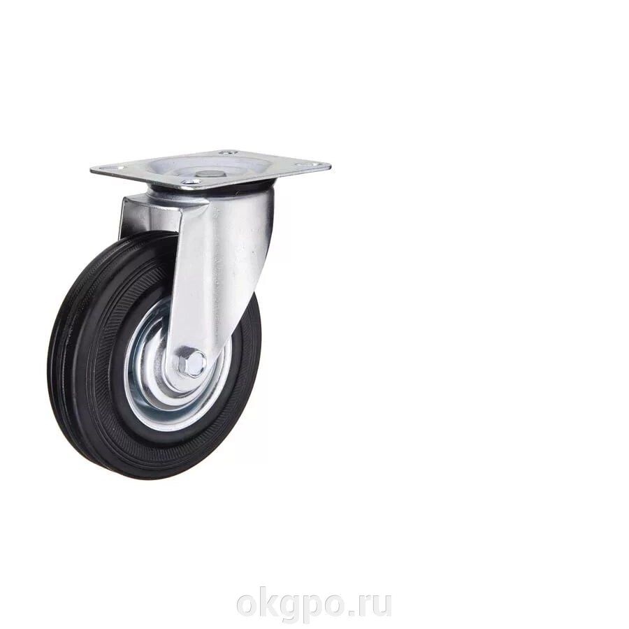 Колесо поворотное черная резина 200 мм (SC80/SC200) от компании Компания "ГПО" - фото 1
