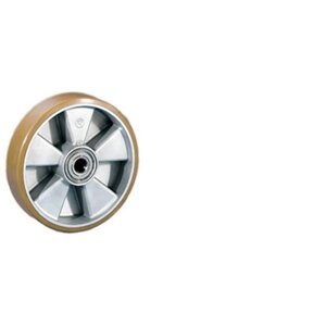 Колесо рулевое алюминиевое с полиуретаном для гидравлических тележек 180*50