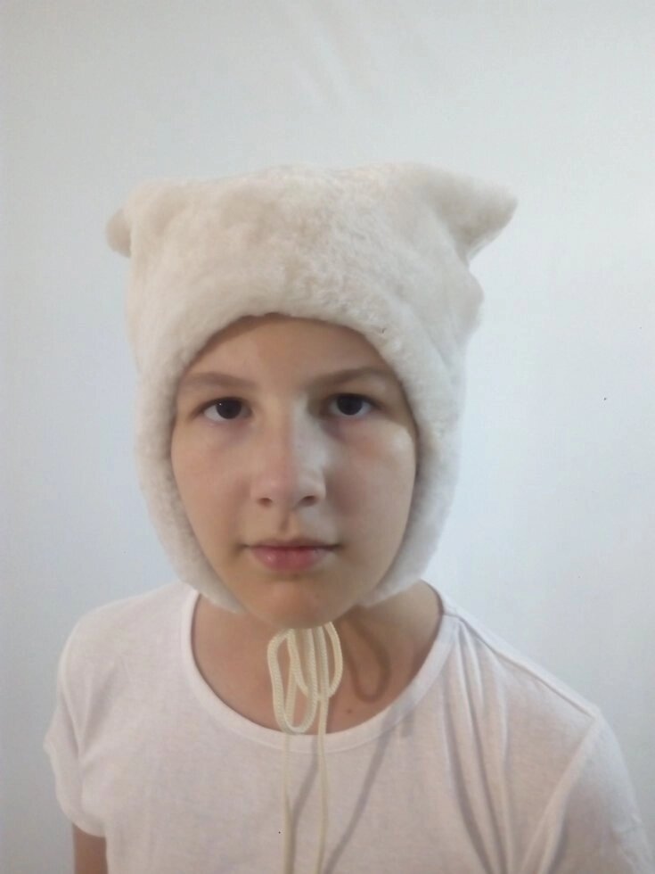Детская шапка из мутона "Совенок" ДШ-004 "Зимняя принцесса" от компании Детское ателье "Зимняя принцесса" - фото 1