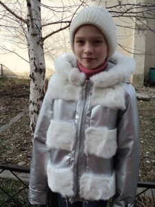 Куртка с белым кроликом ДК-001 "Зимняя принцесса"