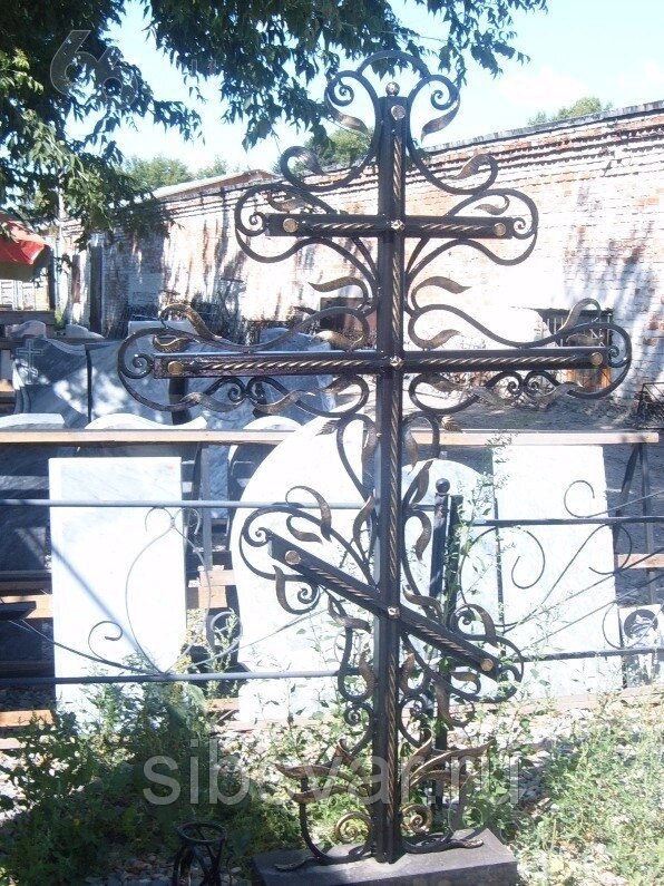 Кованый надгробный крест "Ажур-2" от компании ООО "АСЦ - Сибирский Сварной" - фото 1