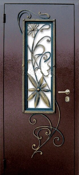 Металлическая дверь с ковкой на стеклопакет от компании ООО "АСЦ - Сибирский Сварной" - фото 1