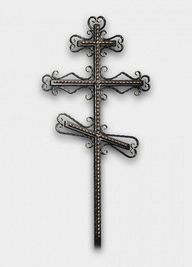 Надгробный крест  с коваными элементами от компании ООО "АСЦ - Сибирский Сварной" - фото 1