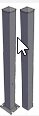 Столб для пешеходного ограждения "Крест" ПО-К1