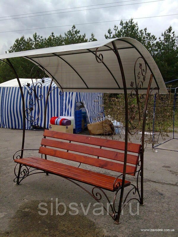 Скамейка с навесом ##от компании## ООО "АСЦ - Сибирский Сварной" - ##фото## 1