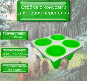 Стойка с конусами для убоя перепелов в Волгоградской области от компании Запчасти для бытовой техники