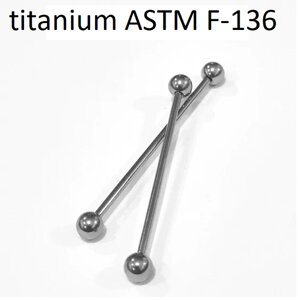 Индастриал 1,6*34*5/5 мм из титанового сплава ASTM F-136