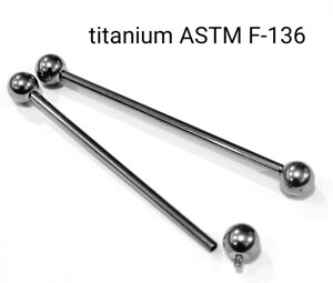 Индастриал 1,6*34*5/5 мм с внутренней резьбой из титанового сплава ASTM F-136