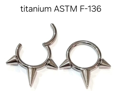 Кликер 1,2*8 мм из титанового сплава ASTM F-136 с шипами