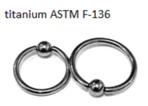 Кольца 1,2*10*3 мм из титанового сплава ASTM F-136