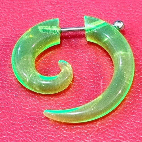 Обманки расширителей 6 мм спираль зеленая