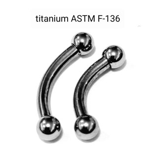 Микробананы 1,6*10*3/3 мм из титанового сплава ASTM F-136