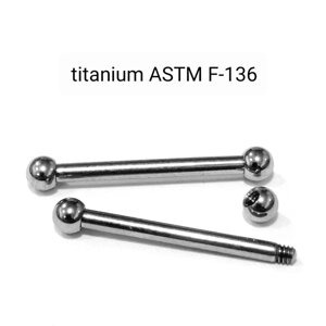 Штанги 1,6х16х3/3 мм из титанового сплава ASTM F-136