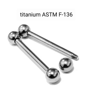 Штанги 1,6х16х4/4 мм из титанового сплава ASTM F-136