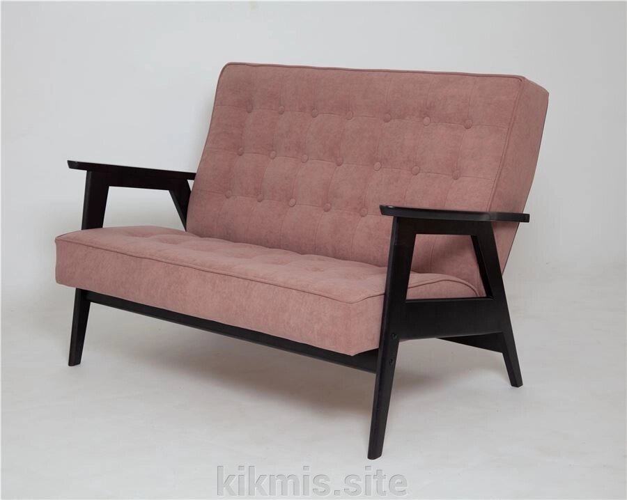 Диван двухместный РЕТРО (венге / RS 12 - розовый) RB от компании Интернет - магазин Kikmis - фото 1