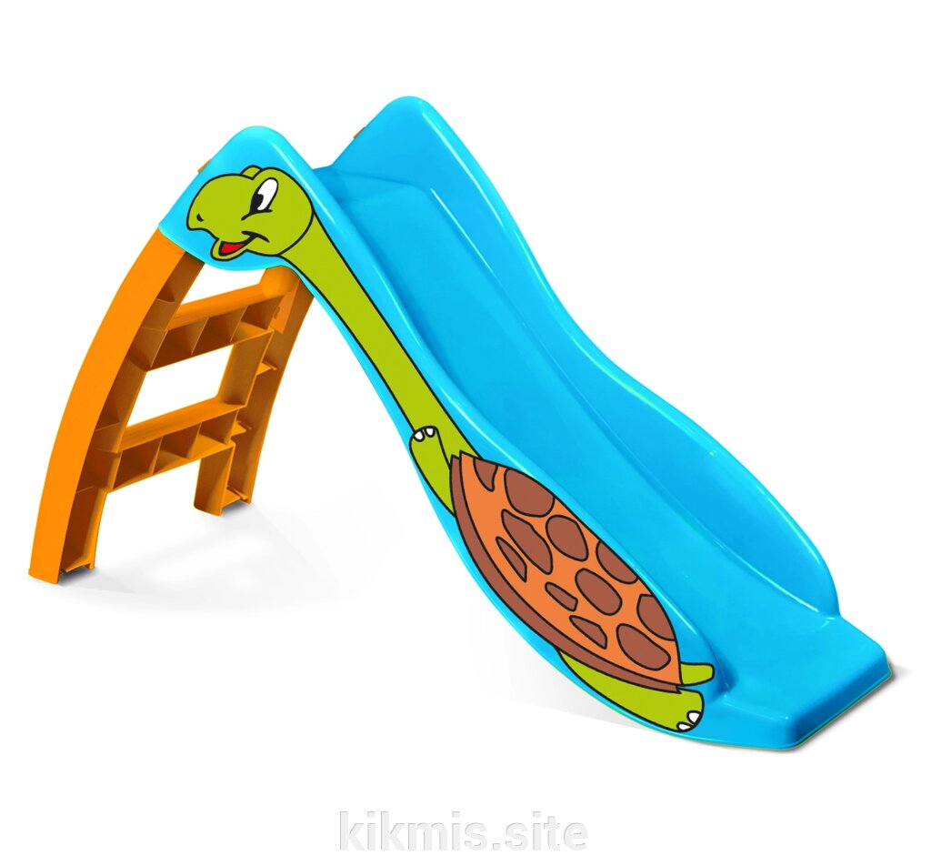 Игровая горка Sheffilton KIDS Черепаха голубой/оранжевый от компании Интернет - магазин Kikmis - фото 1