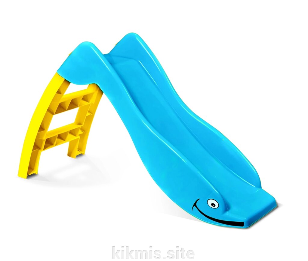 Игровая горка Sheffilton KIDS Дельфин 307 голубой/желтый от компании Интернет - магазин Kikmis - фото 1