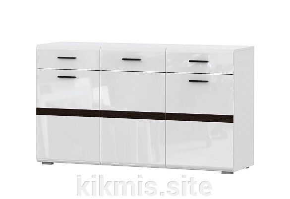 Комод SV-мебель Соло Белый/Белый глянец / Венге от компании Интернет - магазин Kikmis - фото 1
