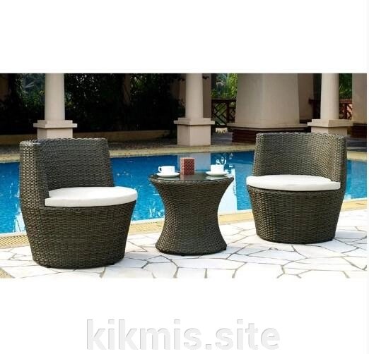 Комплект кофейный из иск ротанга (стол+2 кресла) 210025 RH от компании Интернет - магазин Kikmis - фото 1