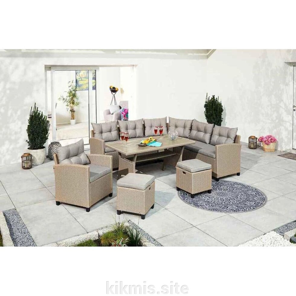 Комплект плетеной мебели AFM-373B Beige от компании Интернет - магазин Kikmis - фото 1