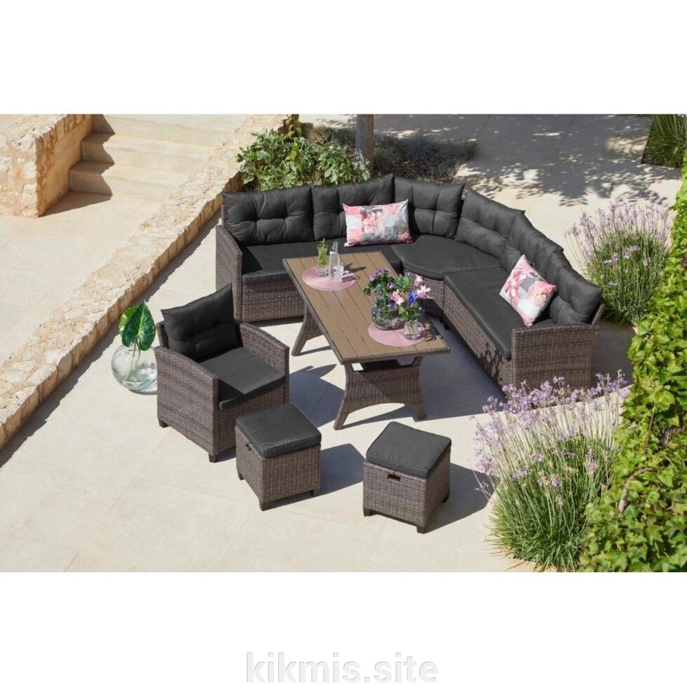 Комплект плетеной мебели AFM-373G Grey от компании Интернет - магазин Kikmis - фото 1